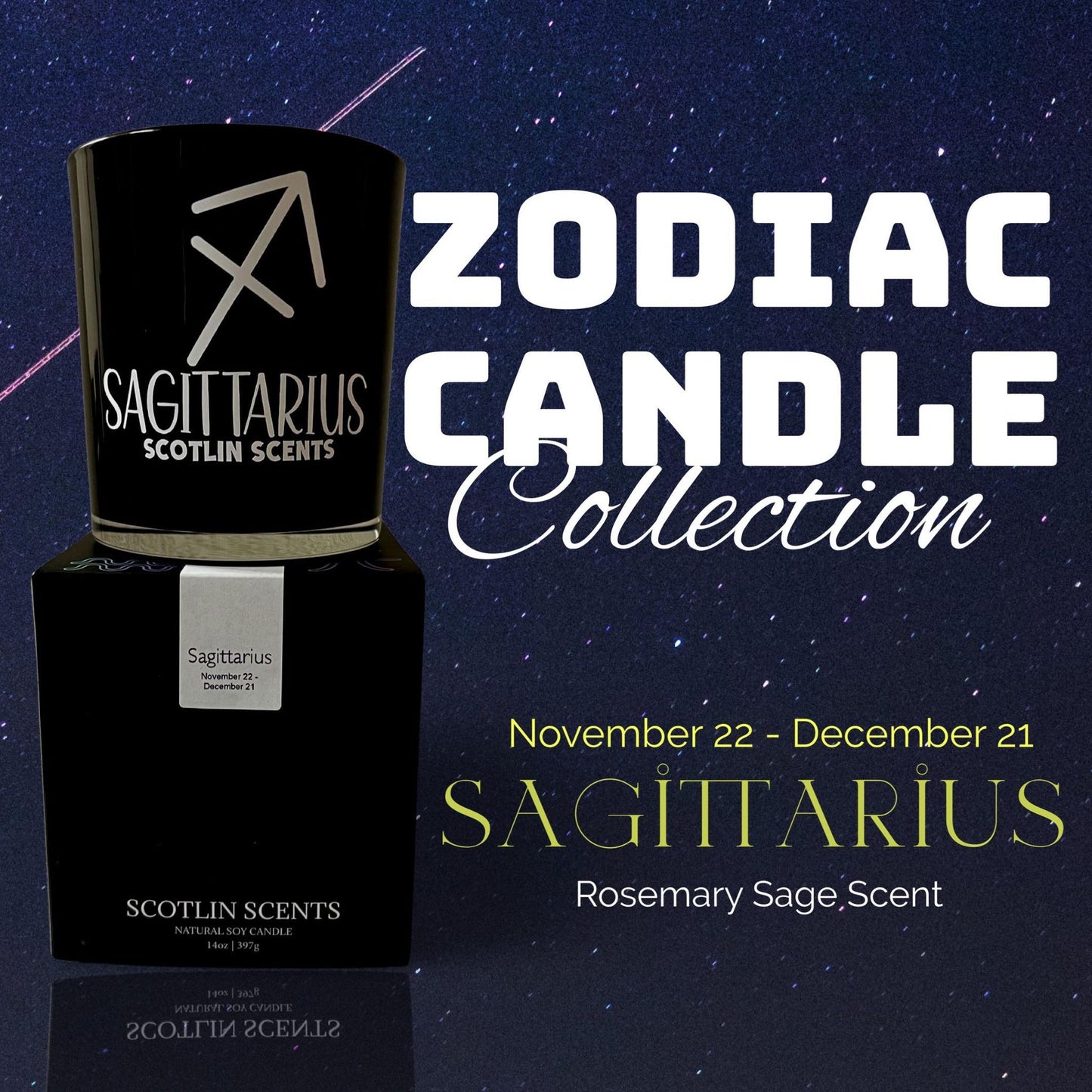 Zodiac Candle Collection |14 oz Soy Candles | Gift Ideas | Homeowner | Zodiac Sig