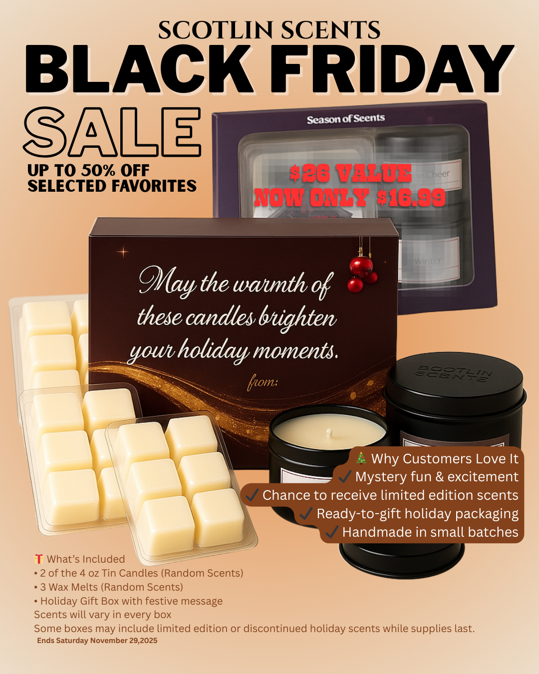 Black Friday Deal – Mystery Candle & Wax Melt Gift Set | Limited Edition Scents