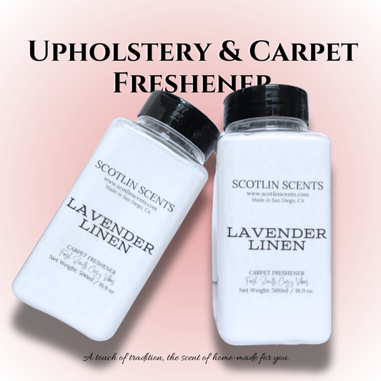 Lavender Linen Upholstery & Carpet Freshener | Natural Odor Eliminator | Home & Car Deodorizer | Scotlin Scents