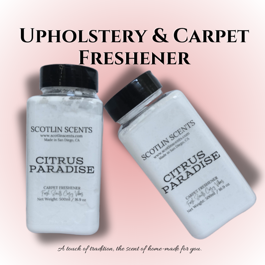 Citrus Paradise Upholstery & Carpet Freshener | Natural Odor Eliminator | Home & Car Deodorizer | Scotlin Scents