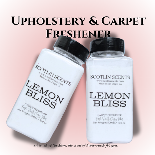 Lemon Bliss Upholstery & Carpet Freshener | Natural Odor Eliminator | Home & Car Deodorizer | Scotlin Scents