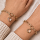Gold Paperclip Chain Bracelet – Customizable Floating Charm Jewelry – Roze Collection
