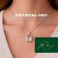 Crystal Cut Floating Charm Necklace – Minimalist Crystal Pendant – Roze Collection