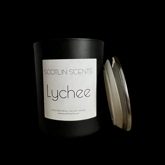 Lychee | 6 oz Black Matte Candle