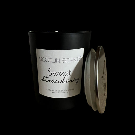 Sweet Strawberry | 6 oz Black Matte Candle