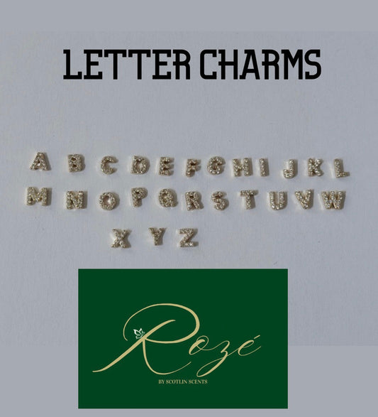 Letter Gold Tone Charms for Necklace Bracelet – Roze Collection Jewelry
