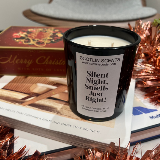 Silent Night, Smells just Right! Soy Wax Candle | Home Decor Jar Candle 14oz | Gift Ideas | Winter