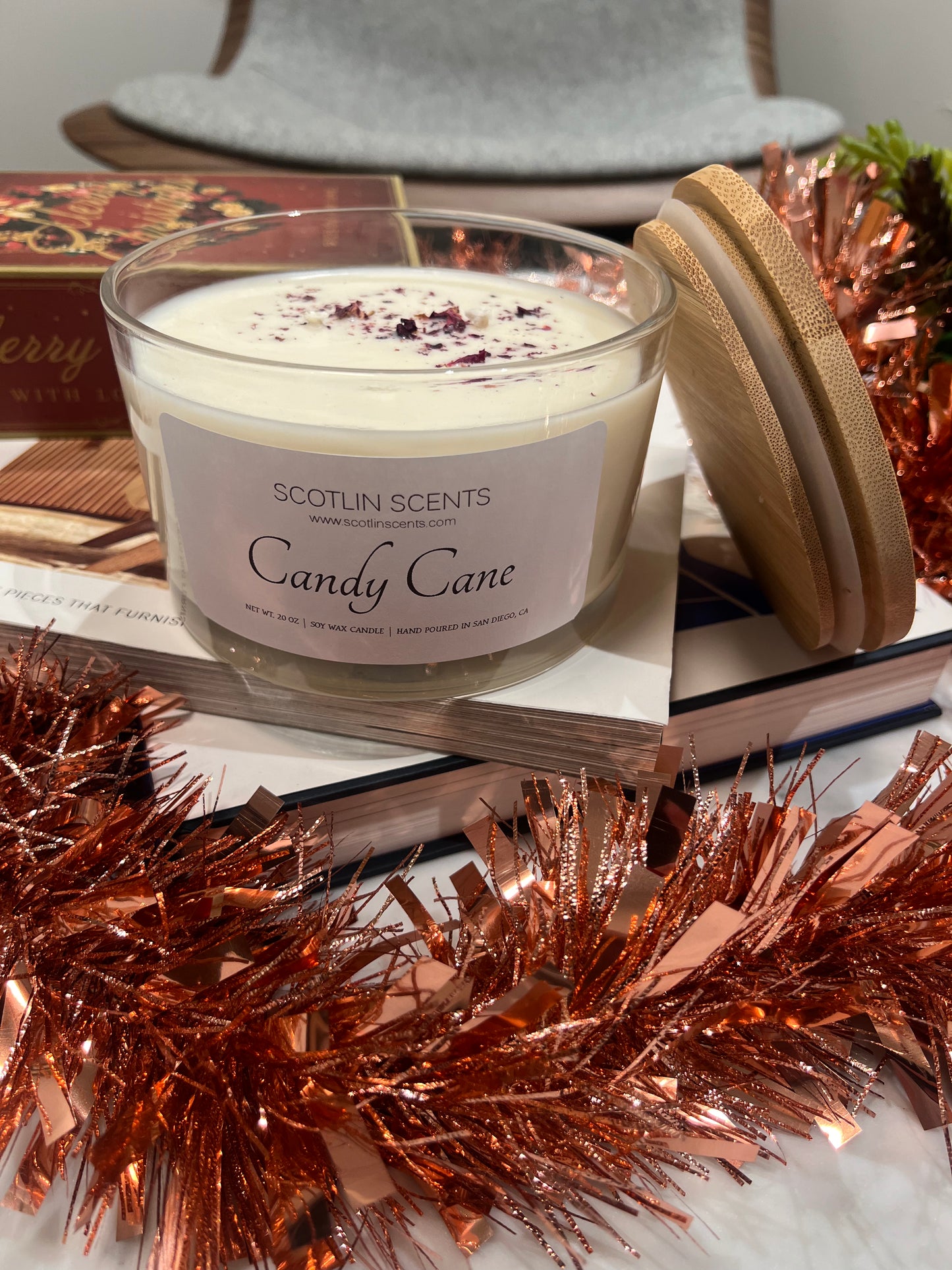 Candy Cane 20 oz Soy Wax Candle