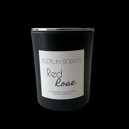 Red Rose | 6 oz Black Matte Candle