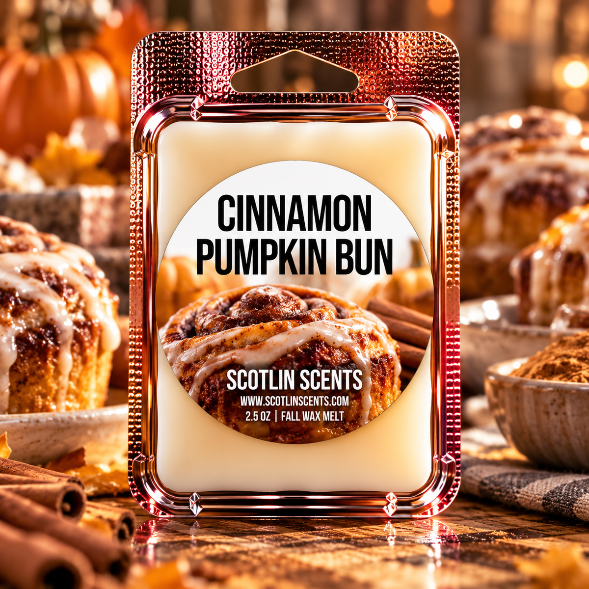 Cinnamon Pumpkin Bun| Fall Wax Melts