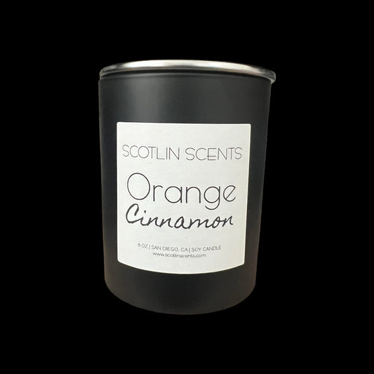 Orange Cinnamon  | 6 oz Black Matte Candle